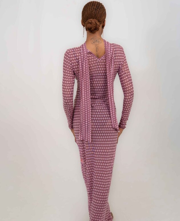 R’N Mesh Dress Long Sleeve Maxi Dress
